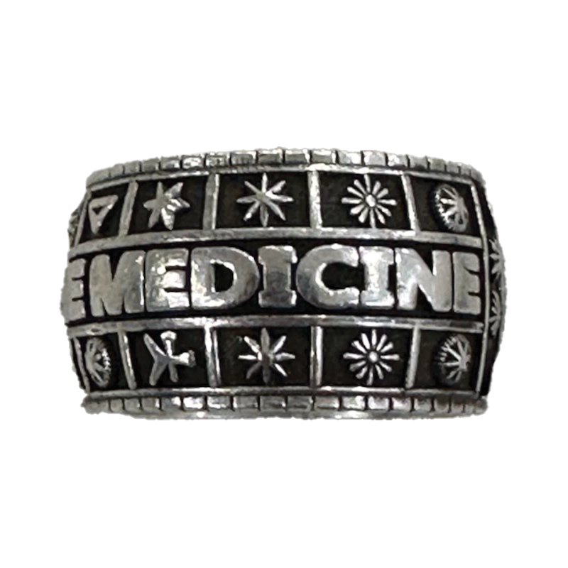 We Are the Medicine Silver Ring – Sun & Moon Symbol of Balance & Healing