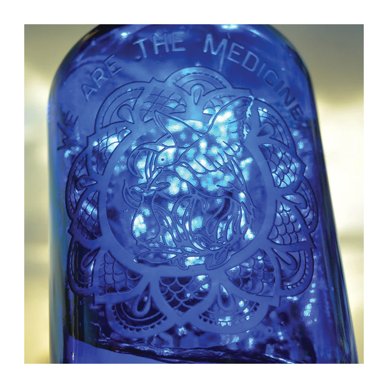 We Are the Medicine True Blue Glass – Handcrafted Italian Elegance