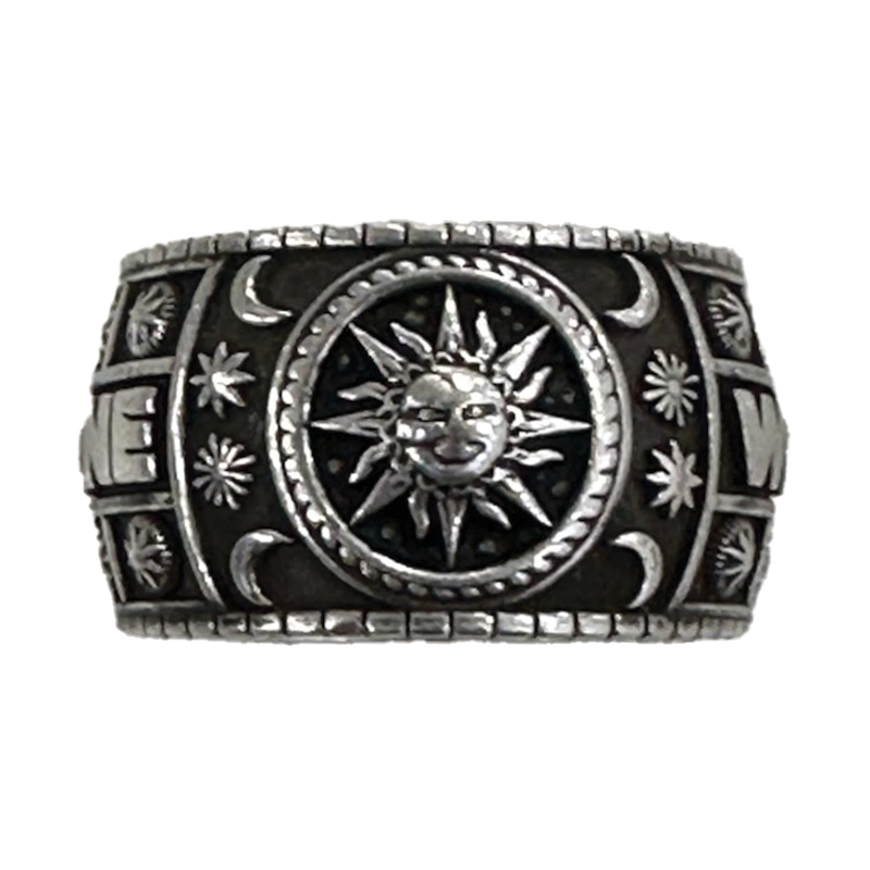 We Are the Medicine Silver Ring – Sun & Moon Symbol of Balance & Healing